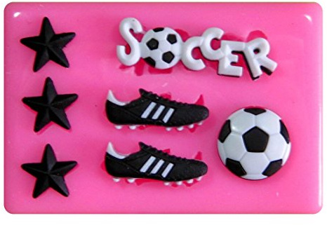 Football Soccer Silicone Mould Mold for Cake Decorating Cake Cupcake Toppers Icing Sugarcraft Tool