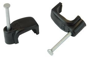 CABLE CLIP FLAT BLACK 4.00MM 100/BOX ZZV44186 By UNIFIX