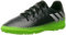 adidas Performance Messi 16.3 Turf - Tacos de fútbol para niños (niño pequeño/niño grande), Gris oscuro/plateado metálico/verde neón, 10.5K