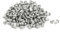 sourcing map 200pcs M3 x 6mm Gerändelter Schaft runden Kopf Aluminium Vollniet Silberton DE de