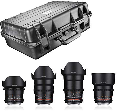Samyang - Set di obiettivi video DSLR Canon EF, colore: Nero