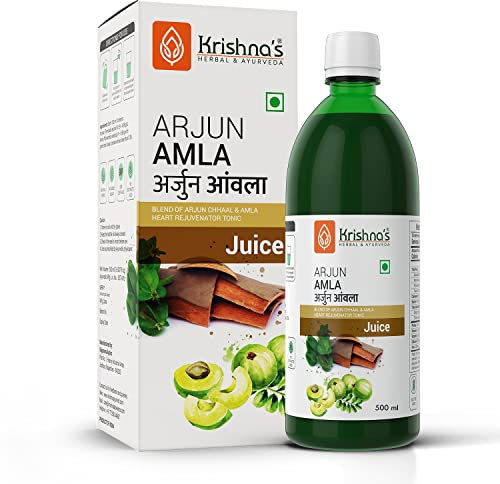 Krishna's Herbal & Ayurveda Arjun Amla Jus – 500 ml (lot de 1)