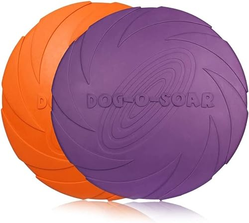 PETCUTE Frisbees pour Chien, 2 PCS Frisbee de Chien, Jouet Interactif Frisbee, Disque Volant en Caoutchouc pour Jeux Sport Exercice Activité et Jeu en Plein, pour Grand Et Moyens Chiens,ø 20 cm