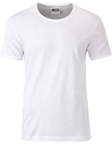 James & Nicholson - Herren T-Shirt mit trendigem Rollsaum