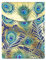 Punch Studio 44661 Notizblock mit Pfauenfedern, mehrfarbig