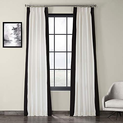 HPD Half Price Drapes PRCT-VC1716-108-FP Plissee-Vorhang mit Farbblock-Effekt, vertikal, 25 x 108 cm, frisches Popcorn und Schwarz