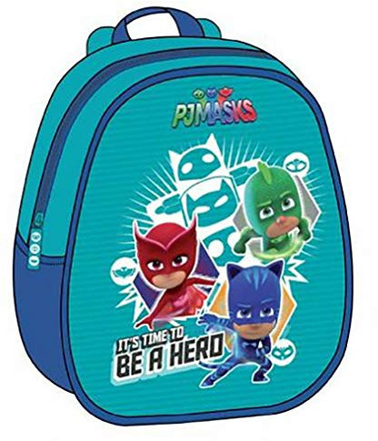 Kindergartenrucksack 28 cm eco pj mask hero time, himmelblau, Cartoon