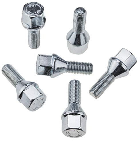 Tornillos de rueda M12 x 1,5 SW19 26 mm compatible con BMW Mercedes Renault Seat