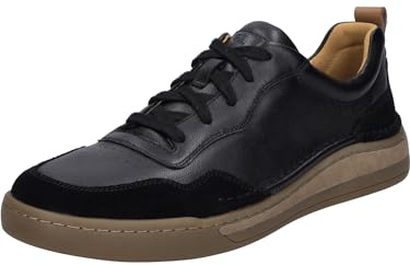 Josef Seibel Herren Low-Top Sneaker Cleve 01,Weite G (Normal),Wechselfußbett,Freizeitschuhe,Turnschuhe,Laufschuhe,schwarz,40 EU