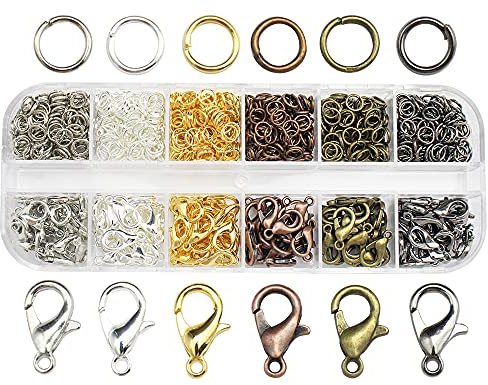 TONAUP Verschlüsse für Homard, Karabinerverschluss, Armband mit offenen Sprungringen, Verschlüsse für handgefertigtes Schmuckarmband, Farbe gemischt, Basteln