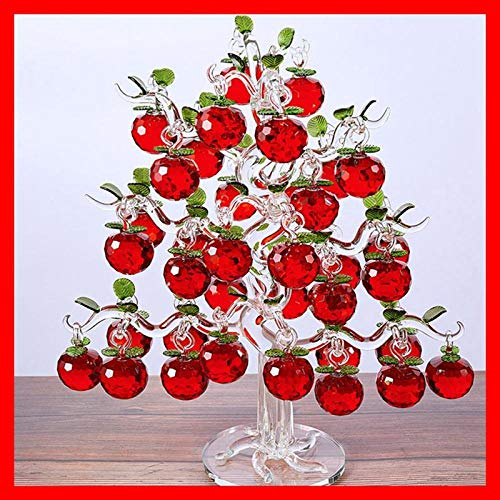 Künstlicher Kristall-Apfelbaum mit 36 Äpfeln, Fengshui, zum Aufhängen, Dekoration, 30 mm, Apfel