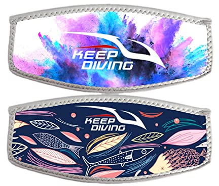 Colcolo Aquatics Scuba Schnorcheln Verstellbare Neopren Maskenband Wrapper Ersatz Schnorcheln Schwimmen Haarband Schnorchel Kopfband, Rosa Lila