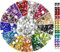Glitzersteine Diamond Painting eckige Steine, Diamond Painting Zubehör für 5D Diamant Painting, 20 Farben 20.000 Stück Diamond Painting Steine, Diamanten für Diamond Painting Erwachsene