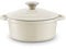 Barbary & Oak BO800250CRM Round Cast Iron Casserole Pan with Durable Enamel Interior, 20cm, Camembert Cream