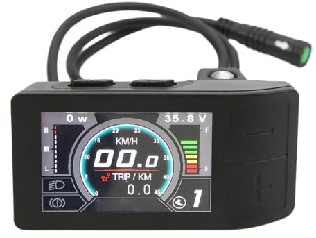 SUNGOOYUE Elektrofahrrad-LCD-Display, Langlebiges ABS 500C Farb-LCD-Anzeige Meter Bedienfeld für Elektrofahrrad BBS01 Zubehör