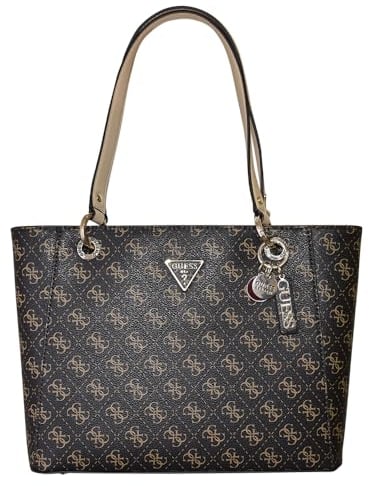 GUESS Noelle Noel Tragetasche, klein, Braunes Logo, Einheitsgröße