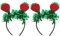 Danlai 2 Pcs Erdbeer -Stirnband -Pailletten -Obst -Kopfschmuck Funny Hairband Head Bopper Hawaiian Headwear Hair Hoop Party Dekoration