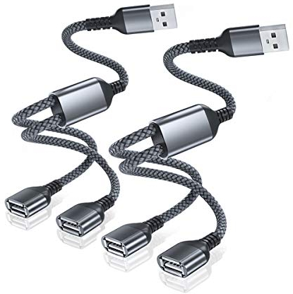 Itramax USB Splitter Y Cable 1M/2Pack,USB A 1 Male to 2 Female Extension Cord Connector,Dual Double USB Port Extender Hub Data Charger Power Split Adapter for Mac,Car,Xbox One Series X/S,PS4,PS5