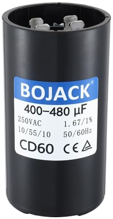 BOJACK 400-480 uf/MFD 250 VAC CD60 50/60 Hz Universal Round Motor Start Capacitor Electrical Replacement Parts