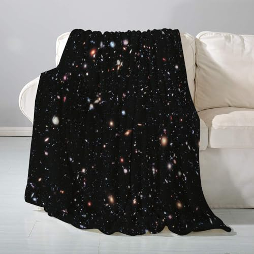 SHAARI Kuscheldecke flauschigsuper weich Flanell Wohndecke,Hubble Extreme Deep Field-Bild des WeltraumsTagesdecke, Sofadecke & Überwurf Decke Sofa & Couch100x130cm