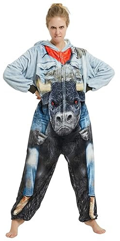 MILAX Adult Halloween Costume Anime Cosplay Pyjamas, Halloween Sleepwear Halloween Carnival Costume Sleepwear Homewear Jumpsuit Onesie Für Damen Und Herren