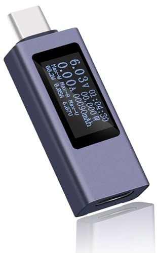 Medidor de prueba USB de 240 W Medidor de corriente USB Medidor de potencia USB Medidor de prueba USB C Medidor USB C Voltímetro Multímetro Medidor de voltaje [USB C a USB C]