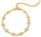 IMINI Bracelet Marguerite en Acier Inoxydable pour Femmes, Adolescentes et Filles - Délicat Bracelet Doré avec Petite Fleur - Promesse d'Amour - Chaîne à Maillons Réglables - Cadeau