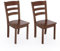 MORDEER Massivholz Küchentisch Stühle 2er Set, Landhaus Esszimmer Stühle mit Hohen Leitern Zurück, Mid Century Modern Küchenstühle für Esszimmer, Wohnzimmer, Restaurant Walnuss