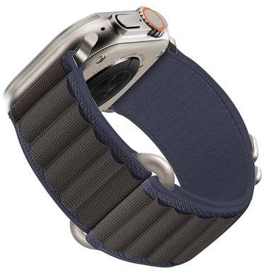 Kompatibel mit Apple Watch Ultra 2/1 Armband, Alpine Loop Ultra Textil Stretch Nylon Sport Strap Geflochtenes für 49mm 46mm 45mm 44mm iWatch Series SE 10/9/8/7/6/5/4/3 Herren Damen,Blau