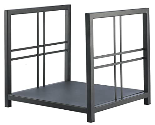 NSTVVEE Eisen Schwarz Kamin Werkzeuge Brennholz Regal Hause Bodenbelag Abnehmbare Holz Regal,