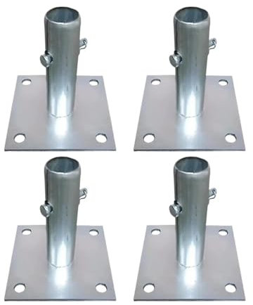 Scaffold Base Plates 4Pcs Scaffold Base Plates 4.7x4.7inch Welded Construction Simple Installation Tube Diameter 3.3cm Tube Height 12cm Accessories