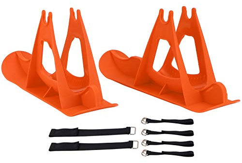 Snowbike-Schlitten, Kinder-ausgeglichene Auto-Skier, Kinder-Snowboard-Schlitten, ausgewogenes Scooter-Board, Skiteile für Laufrad, Gehhilfe, Golf-Schiebewagen (Orange)