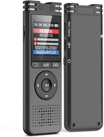 Eieenotee 64GB Activated Tape Recorder Sound Audio Recorder with Playback Voice for Lectures Meeting