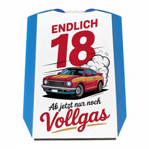 speecheese Parkscheibe Endlich 18 - Vollgas für den Führerschein Lustige | Spruch zum 18. Geburtstag