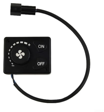 Diesel Air Standheizung LCD Knopf Controller Schalter für 12V/24V Fahrzeuge, Autos, LKWs, Busse, Boote und andere kompatible Heizsysteme, schwarzer Kunststoff mit 3-poligem Anschluss und Handbuch