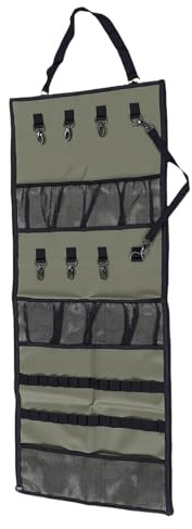 Oreilet Camping-Hänge-Organizer, Hängender Aufbewahrungs-Überdachungs-Organizer für Campingbedarf und Ausrüstung mit Netztaschen, Haken, Zelt-Überdachungs-Aufbewahrungstasche