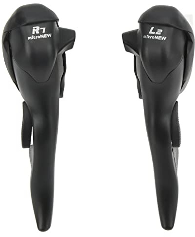 XUXHOU Leviers de frein vitesse, 2 pièces résistant à la corrosion, leviers aluminium PVC avec cables, pour cyclistes route et VTT