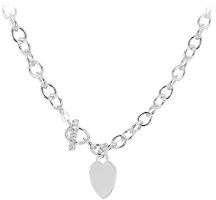 Tuscany Silver Damen Halskette Sterling Silber Klein Oval Herz 41cm/16zoll