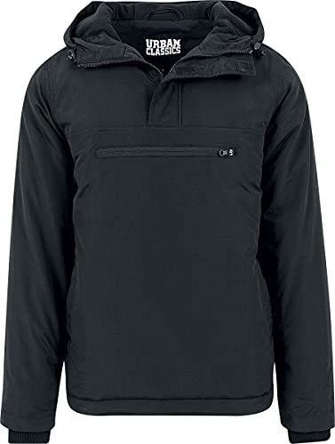 Urban Classics Padded Pull Over Jacket Chaqueta, Negro (Black 7), Medium para Hombre
