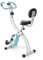 Ultrasport F-Bike Cyclette da Casa Pieghevole I Cyclette Pieghevole da Casa fino a 130 KG con Sella Extra Confortevole e LCD Display, Cyclette da Camera (Menta-Bianco)