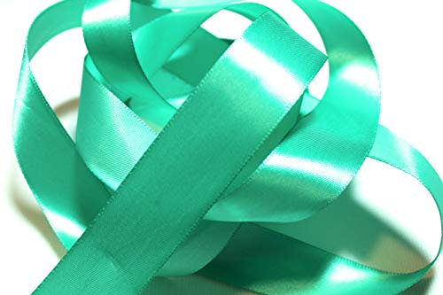 CaPiSo 22m Satinband 25mm Breite 2,5cm Schleifenband Geschenkband Dekoband Weihnachten Hochzeit (Tuerkis, 22m)