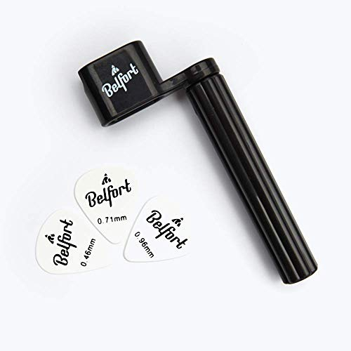 Enrollador de Cuerdas para Guitarra con 3 Púas + Libro Electrónico | Herramienta para Cambio Rápido de Cuerdas | Compatible con Guitarra Acústica, Clásica y Eléctrica | Color Negro
