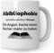 Taza con impresión de Pagma, regalo para lectura, Abibliophobia, libros de lectura, hobby, libro de lectura, taza de café