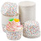 50 Stück Papier Kuchen Formen, Cupcake Formen, Papierförmchen für Muffins, Cupcake Formen Papier, Cupcake Backbecher für Einweihungsparty (Weiß)