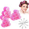 Acrebow Lockenwickler locken Set, 18 Stücke Hitzefreie Jumbo Groß Kleine Lockenwickler Selbsthaftend Hair Rollers 63 mm 44mm 35mm mit 10 Stücke Klammern für lange mittlere kleine Haar (35mm-63mm)