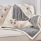 Qeils Haustierdecken für Katzen – wasserdichte Katzendecke waschbar – Sherpa-Fleece-Welpendecke, weicher Plüsch, wendbarer Überwurfschutz für Bett, Couch, Auto, Sofa, 63,5 x 76,2 cm, Grau