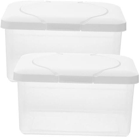 Alipis 2st Box Für Babytücher Aufbewahrungsbox Für Servietten Papierhandtuchbox Windelspender Etui Für Babyfeuchttücher Taschentuch-aufbewahrungskoffer Füllung Aufbewahrungskiste Reisen