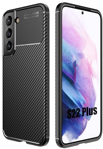 Hülle Kompatibel mit Samsung Galaxy S22+ | Handyhülle Silikon Back Cover Case für Galaxy S22+ TPU Bumper | Schwarz