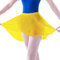 Baisdan Klassischer Tanzrock für Damen und Mädchen, Wickelrock aus Chiffon, verstellbare Taillenbänder, gelb, One size