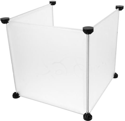 POPETPOP 3pcs Cat Litter Box Enclosure with Double-sided Splash Guard 8 Buckles for Large Cats Easy to Clean Privacy Screen